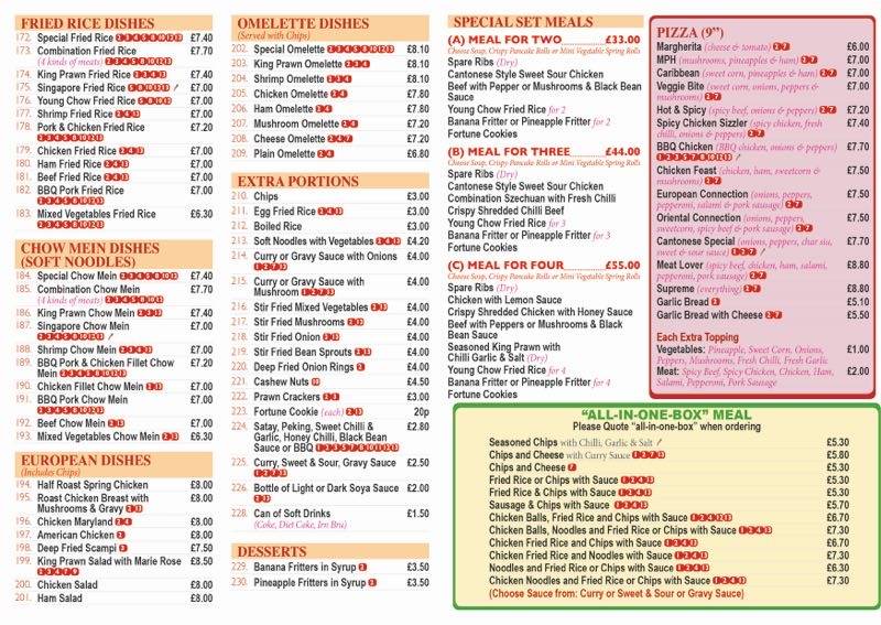 The Wok Inn меню