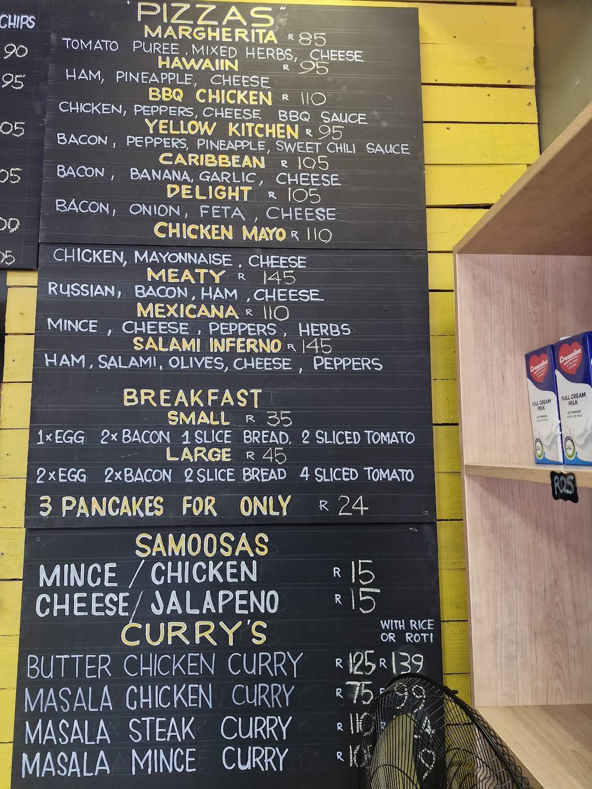 The Yellow Kitchen and Coffee Café меню