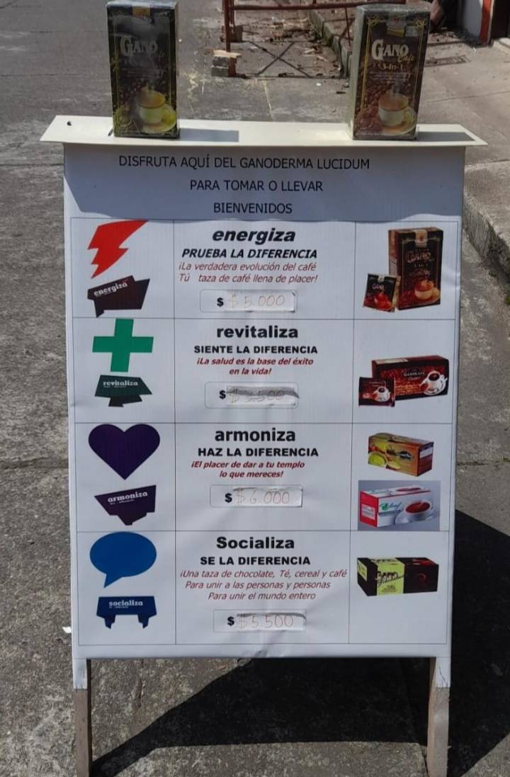 Tienda Coffe Bike Ganoderma меню
