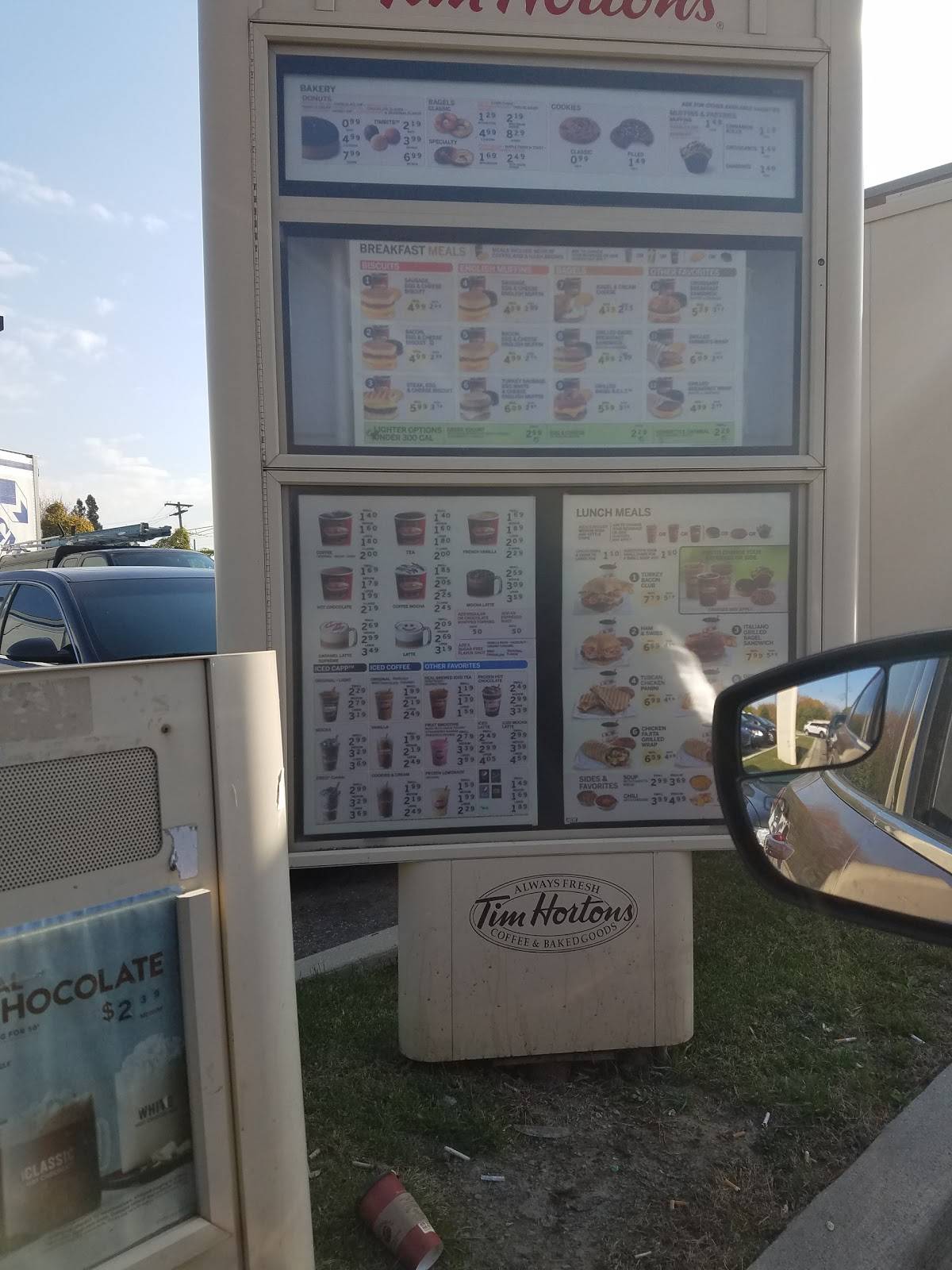 Tim Hortons меню