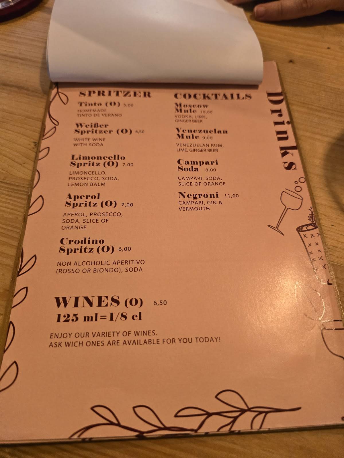 TINTO Venezuelan Tapas Bar меню
