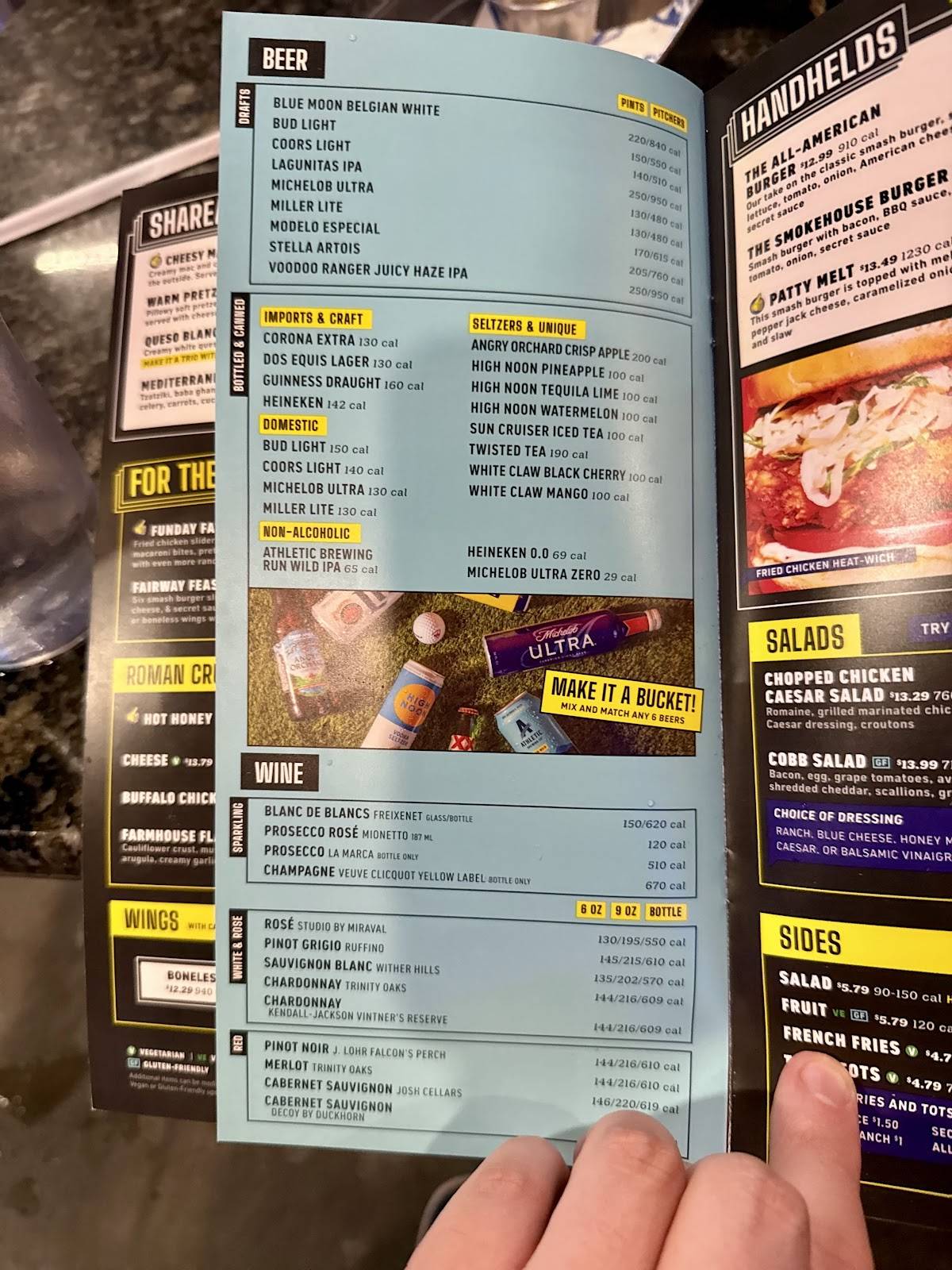 Topgolf Webster меню