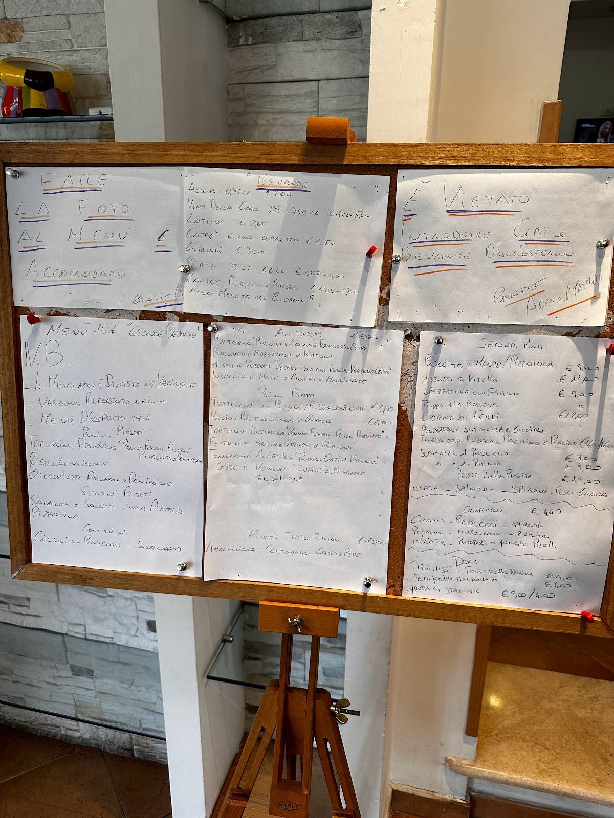 Trattoria Ada e Mario меню