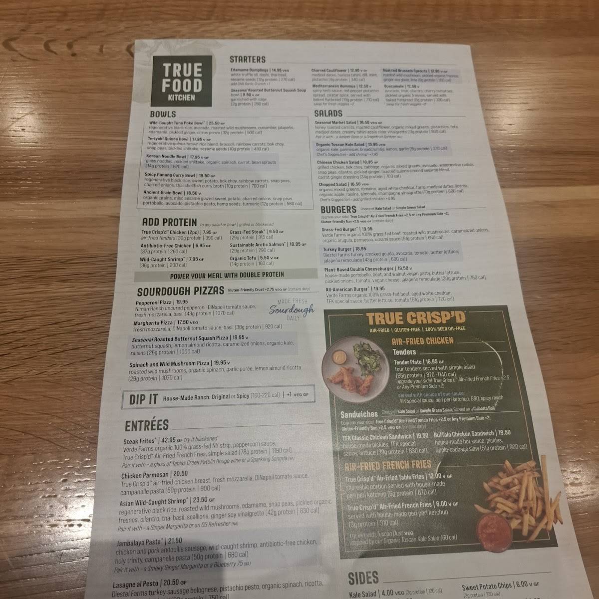 True Food Kitchen меню