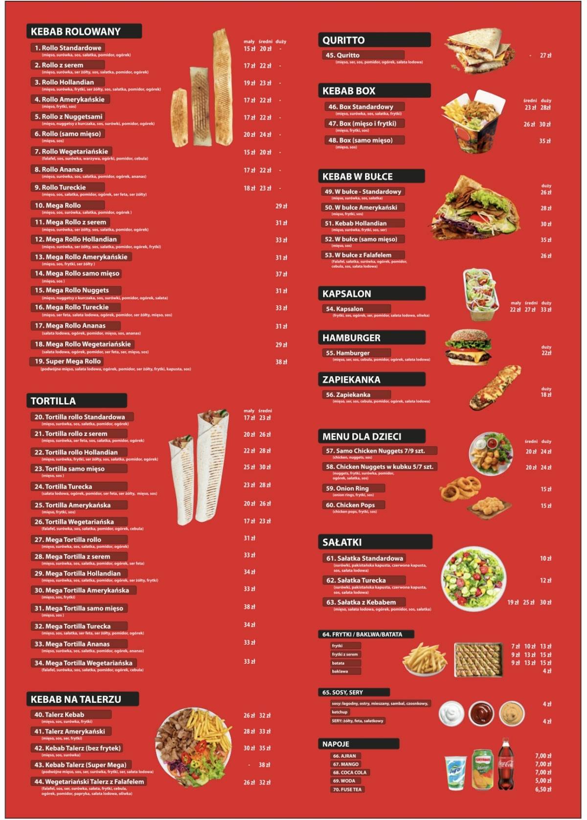 Turkish Kebab Inowroclaw меню