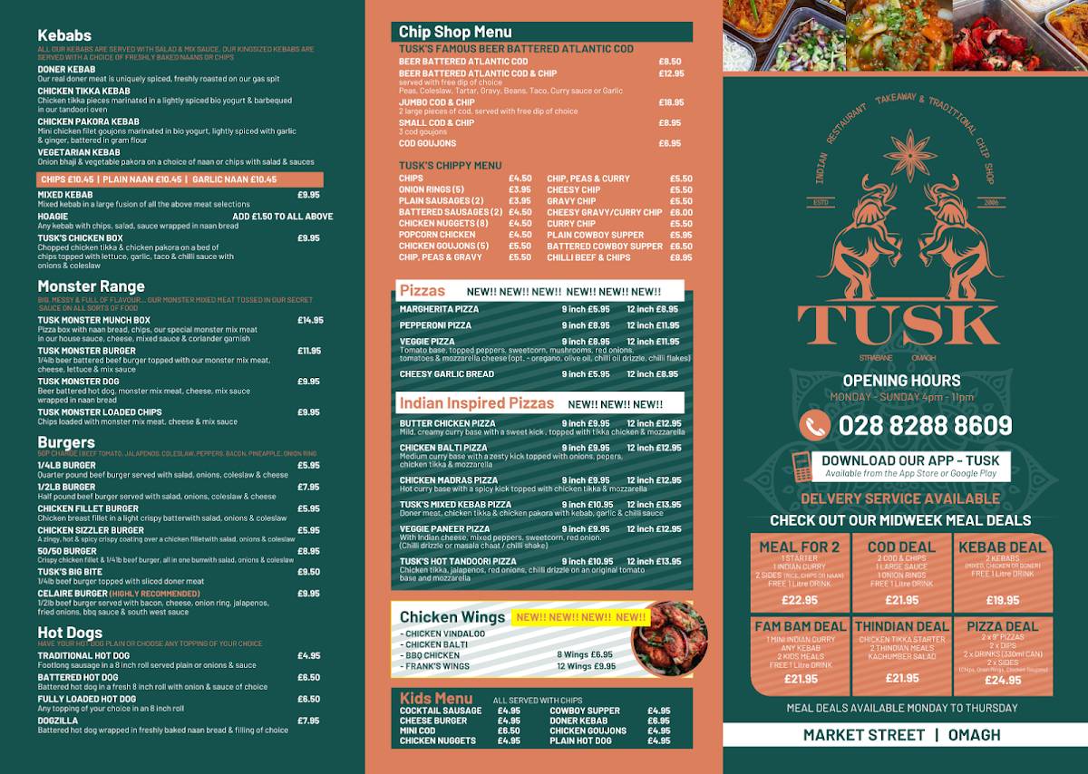Tusk Takeaway Strabane меню