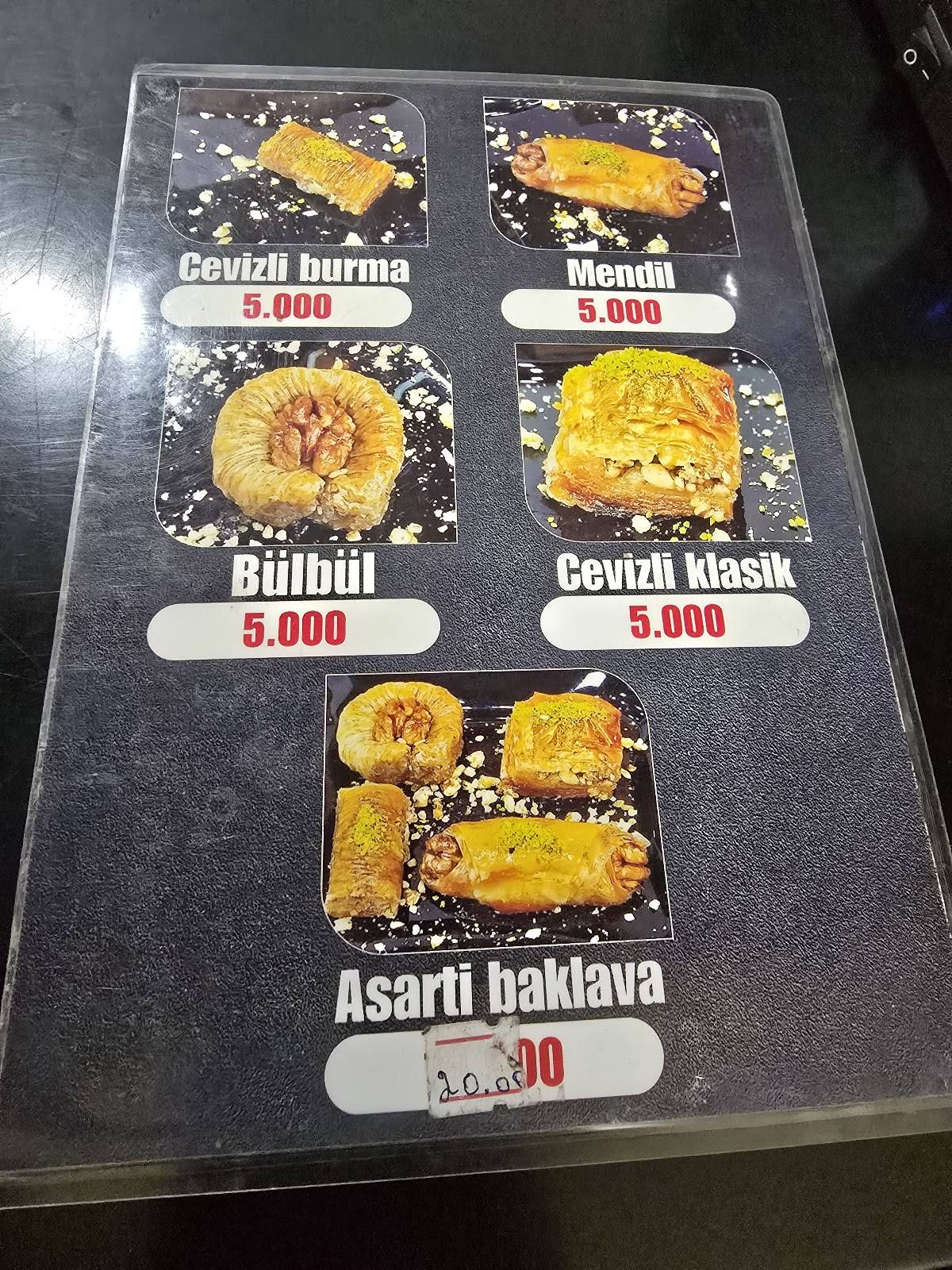UN OSHI RESTORAN меню