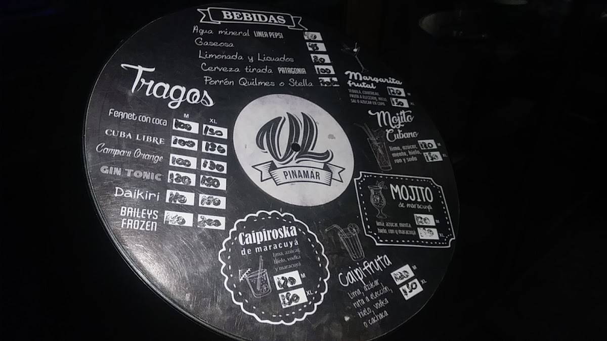 VL BAR меню