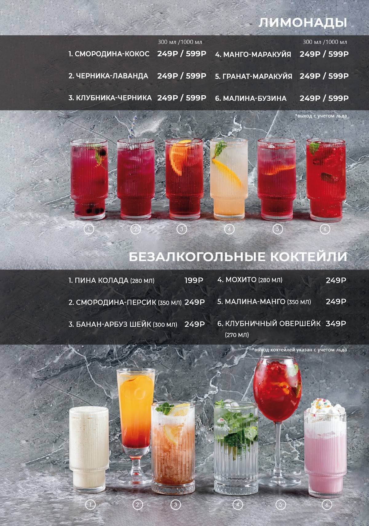 Вилла меню