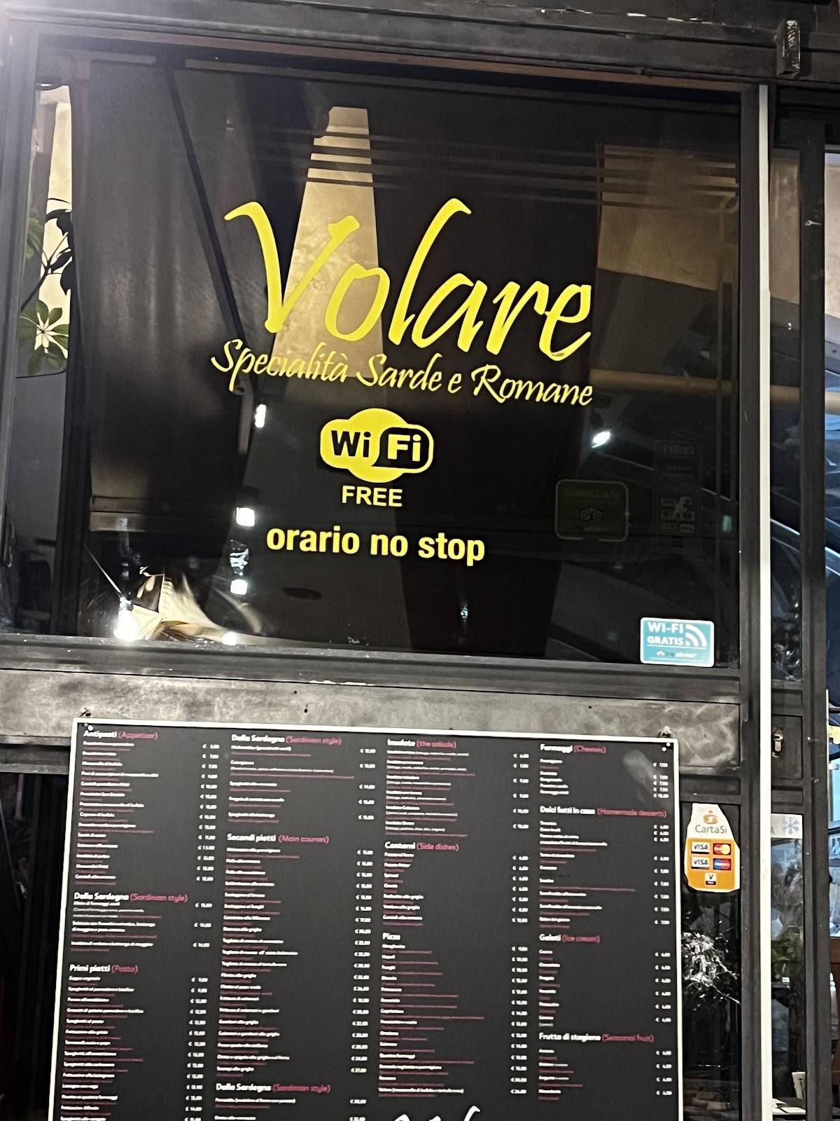 Volare меню