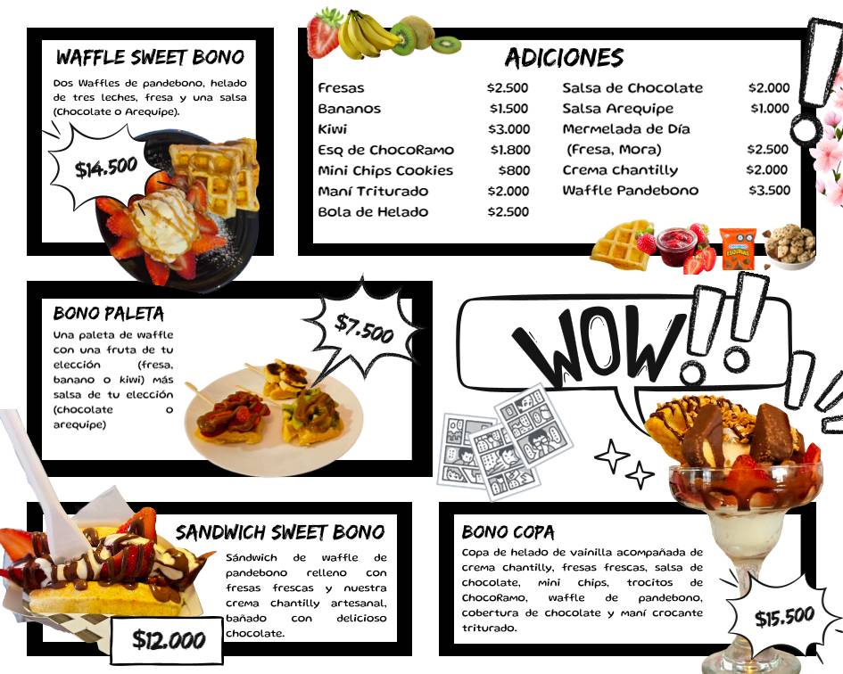 Waffles Bono Café меню