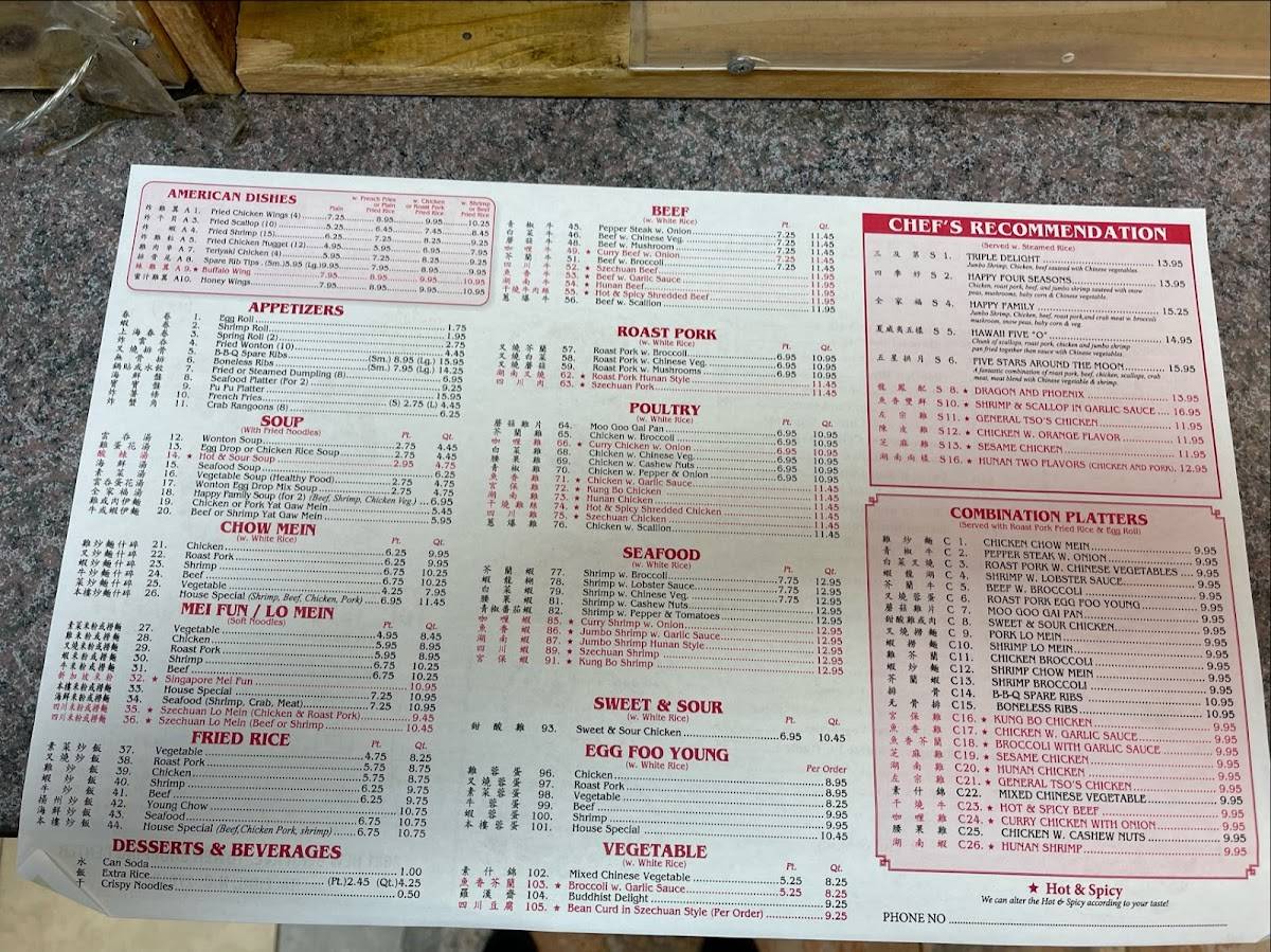 Wang's Kitchen меню