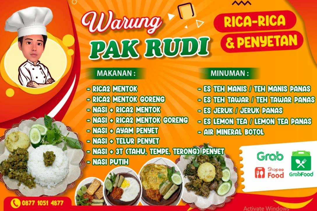 Warung Rica Rica Pak Rudi меню