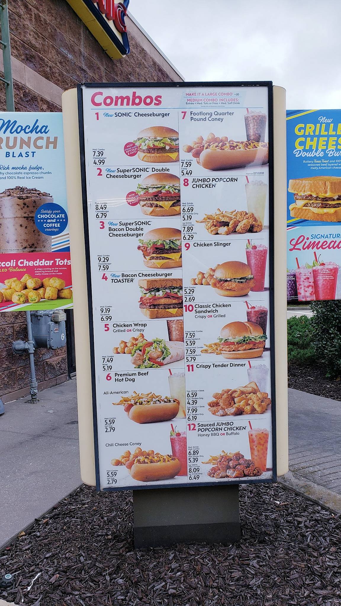 Sonic Drive-In меню