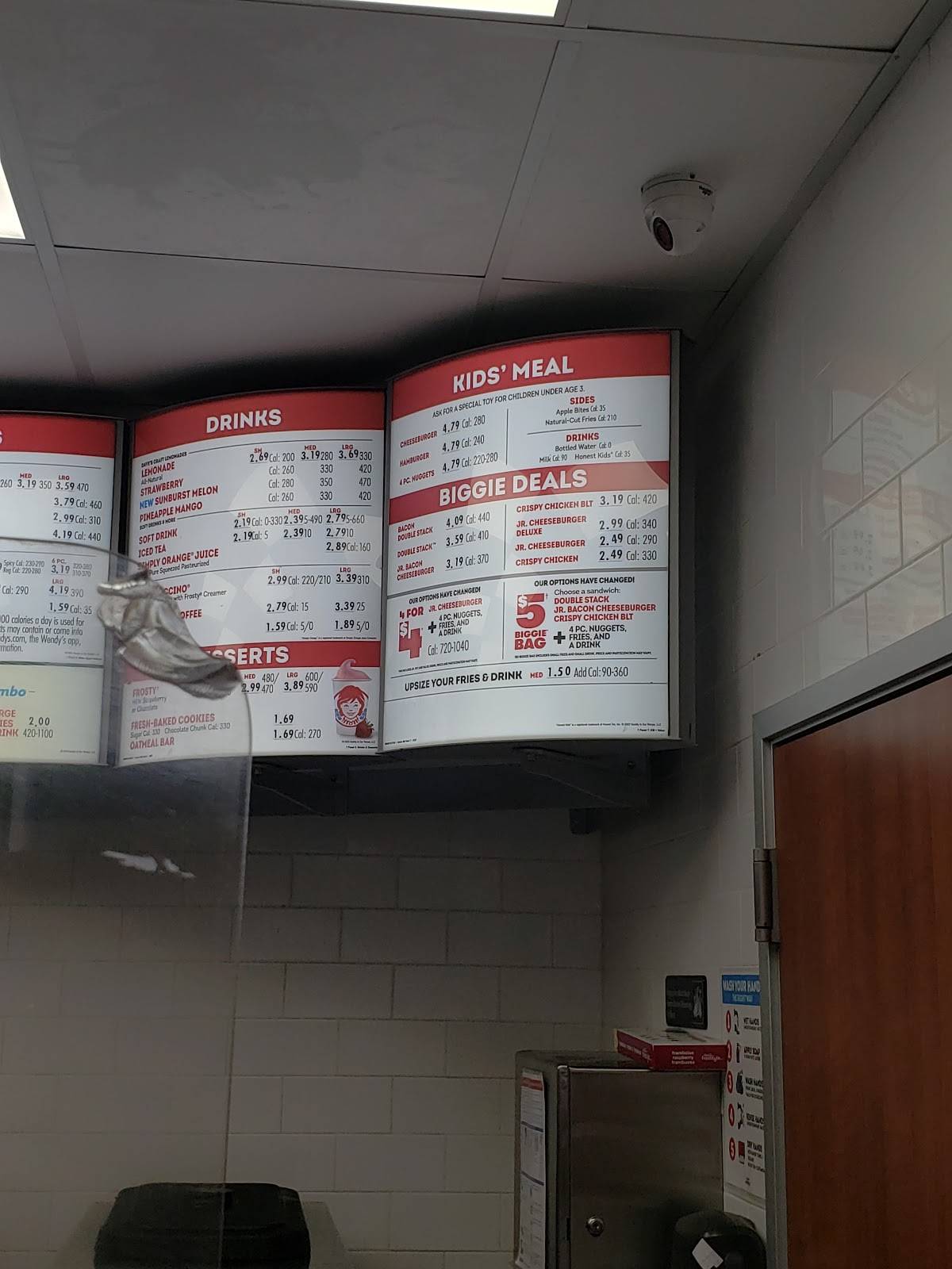 Wendy's меню