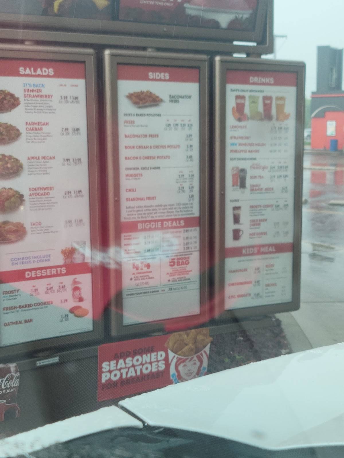 Wendy's меню