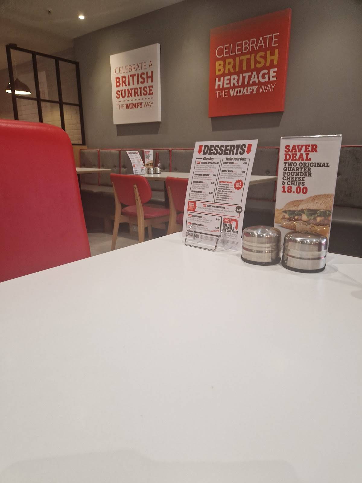 Wimpy Basingstoke меню