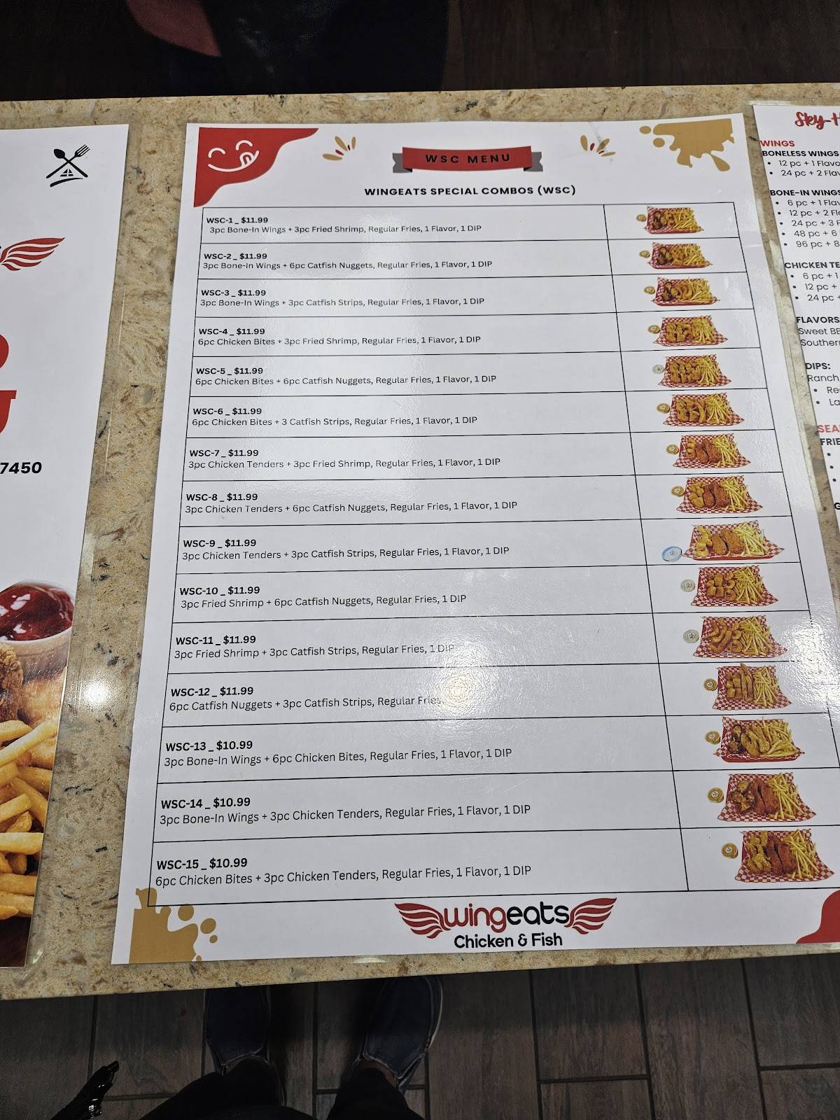 Wingspot Chicken & Fish меню