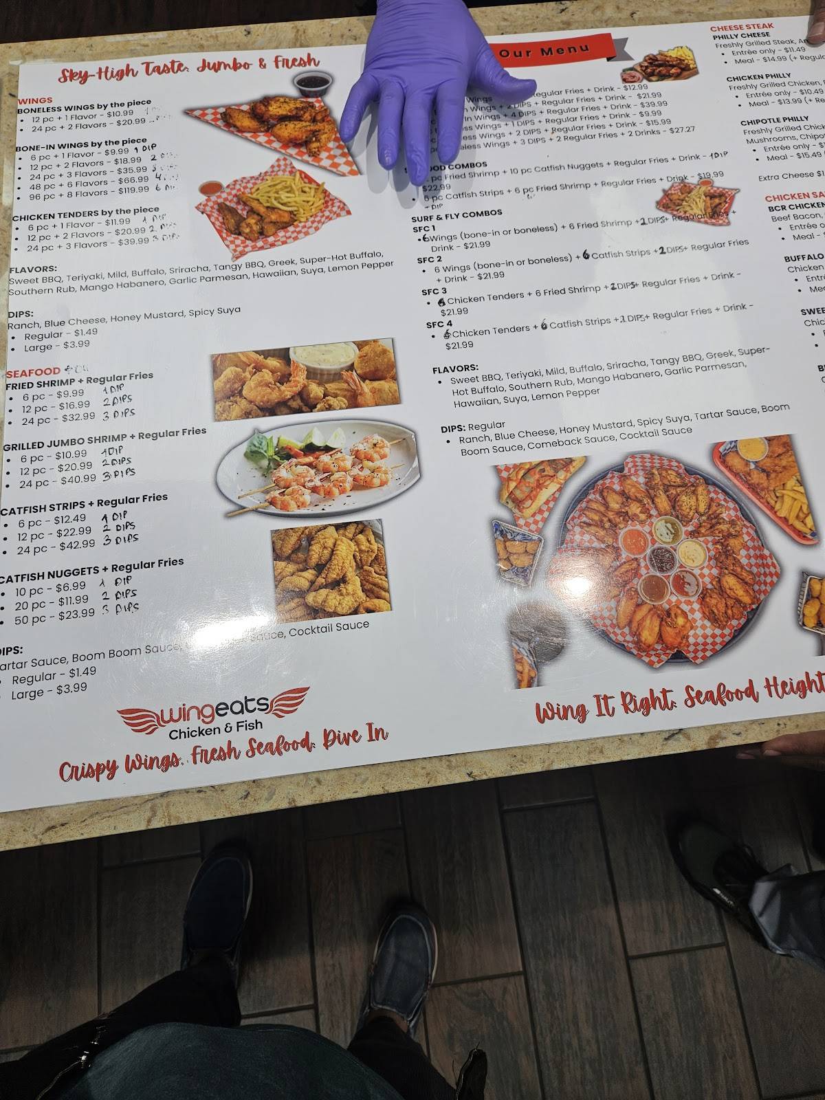 Wingspot Chicken & Fish меню