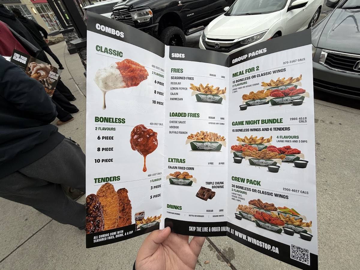 Wingstop меню