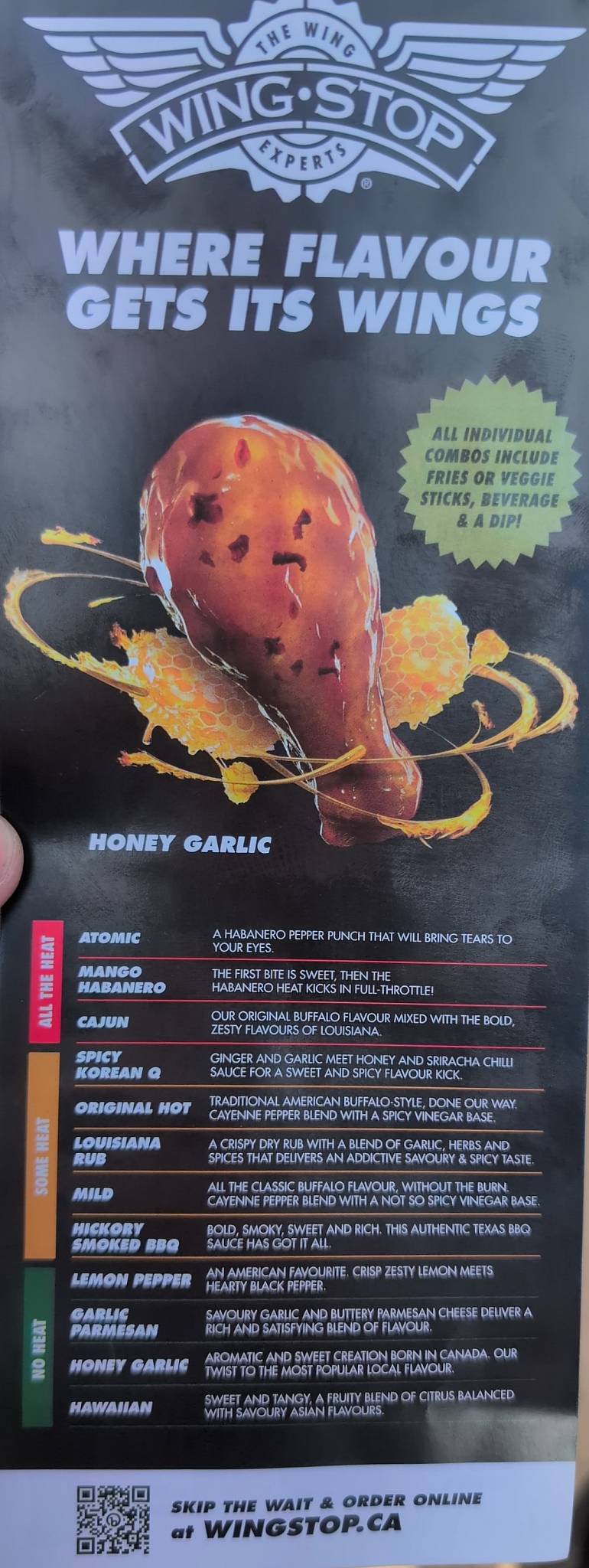Wingstop меню
