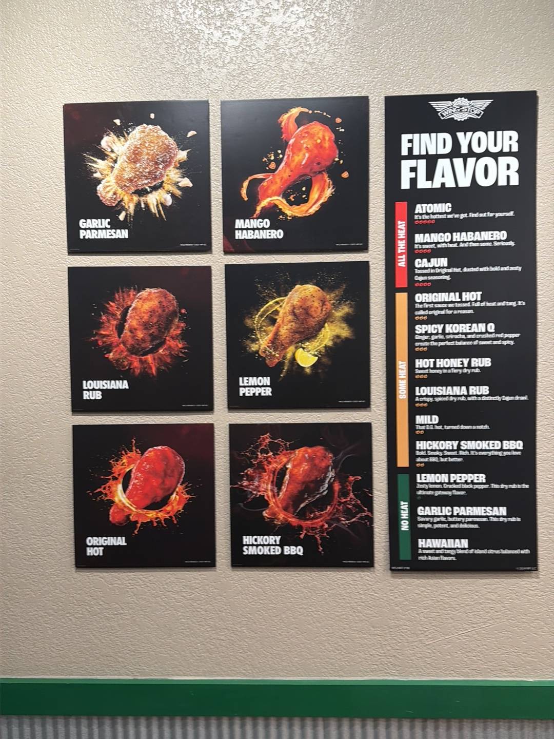Wingstop меню