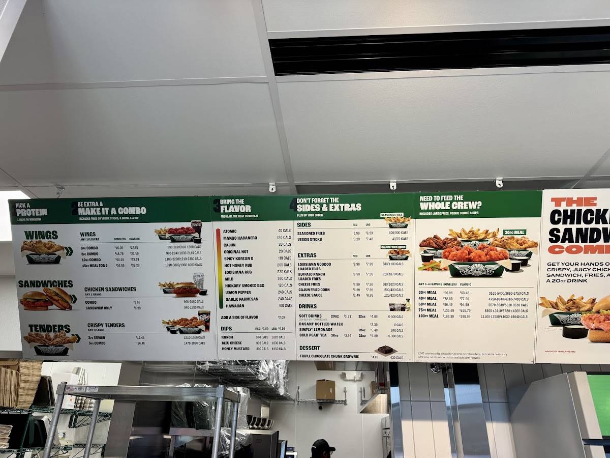 Wingstop меню