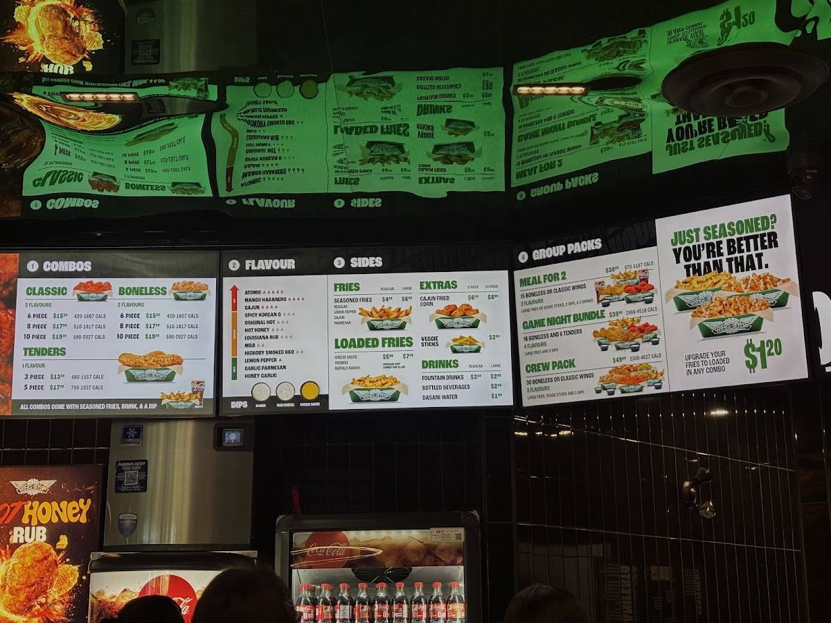 Wingstop меню