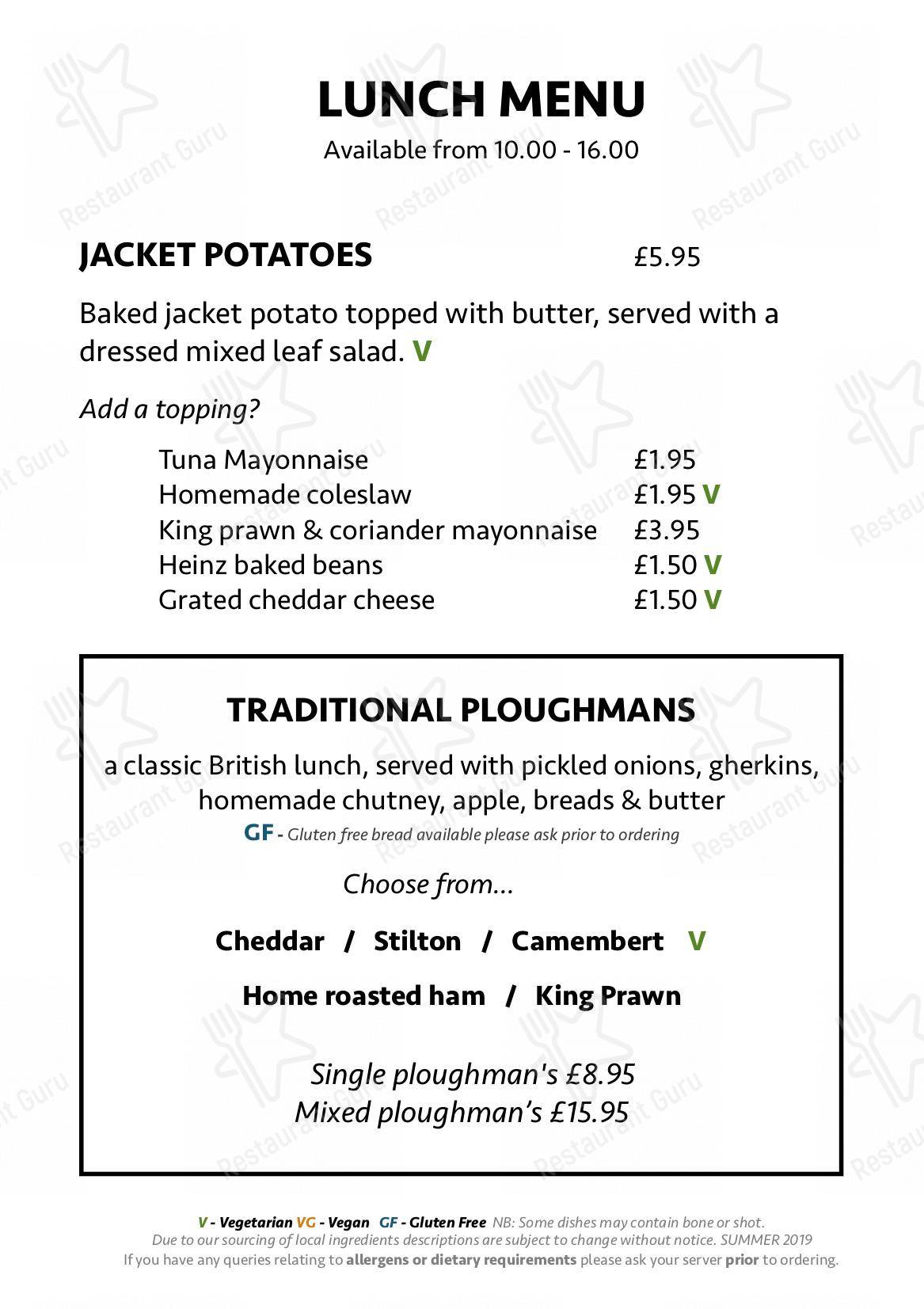 Wine Menu паба и бара The Woolpack Hotel