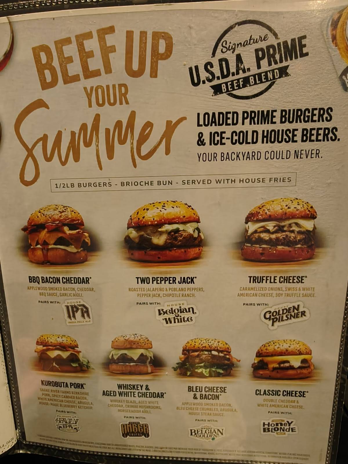 Yard House меню