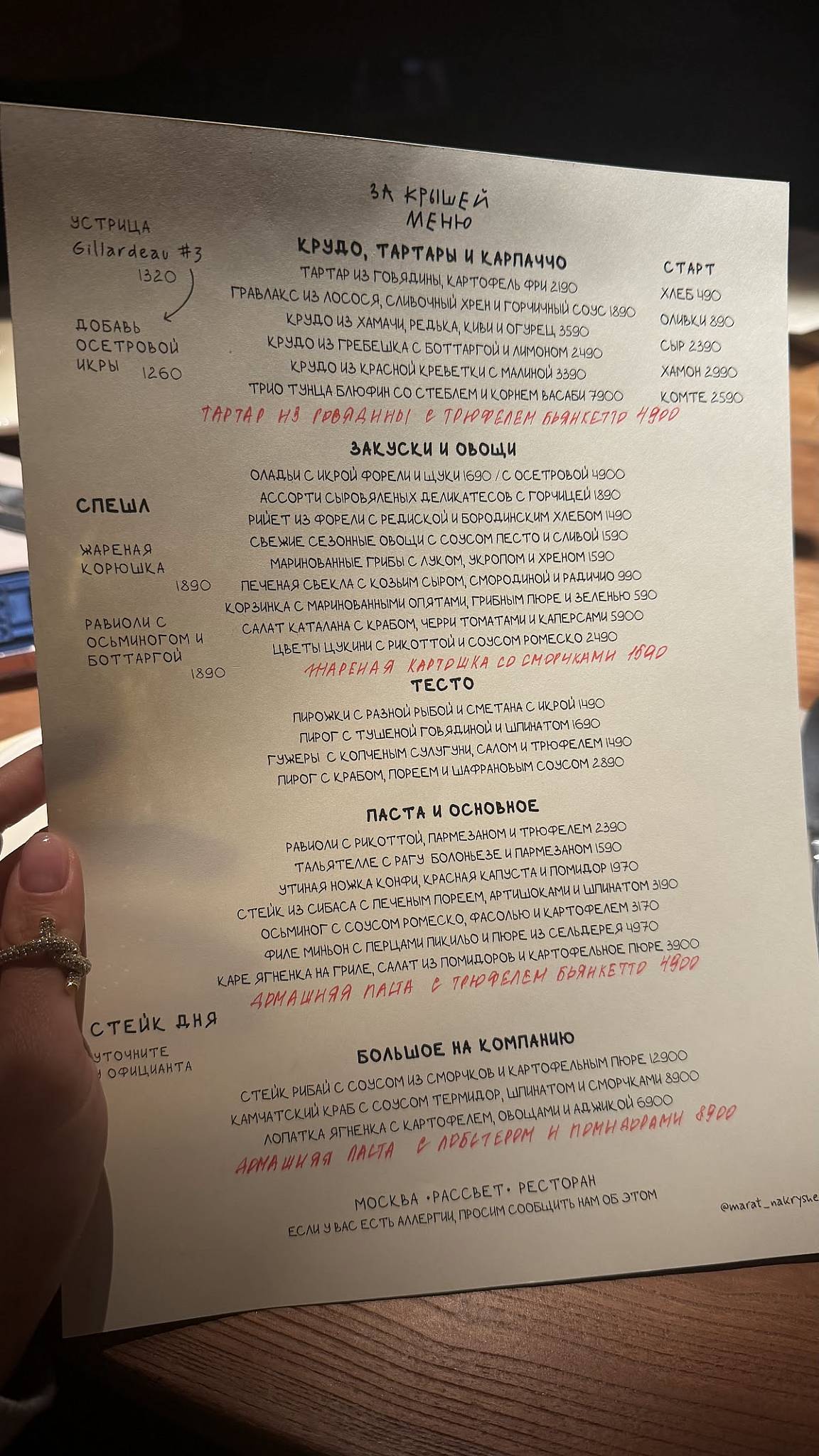 За Крышей меню