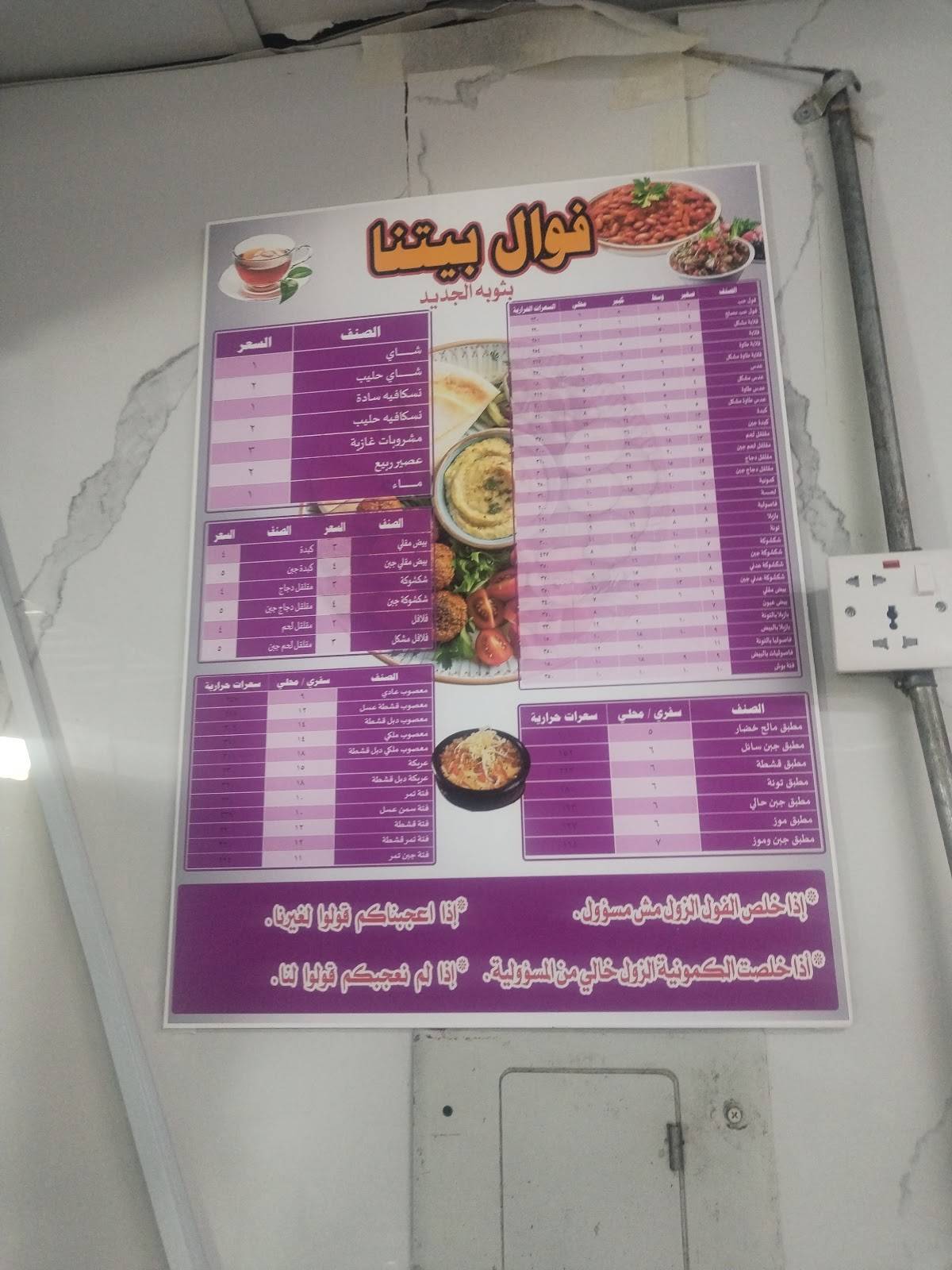 اسرار التغذية меню