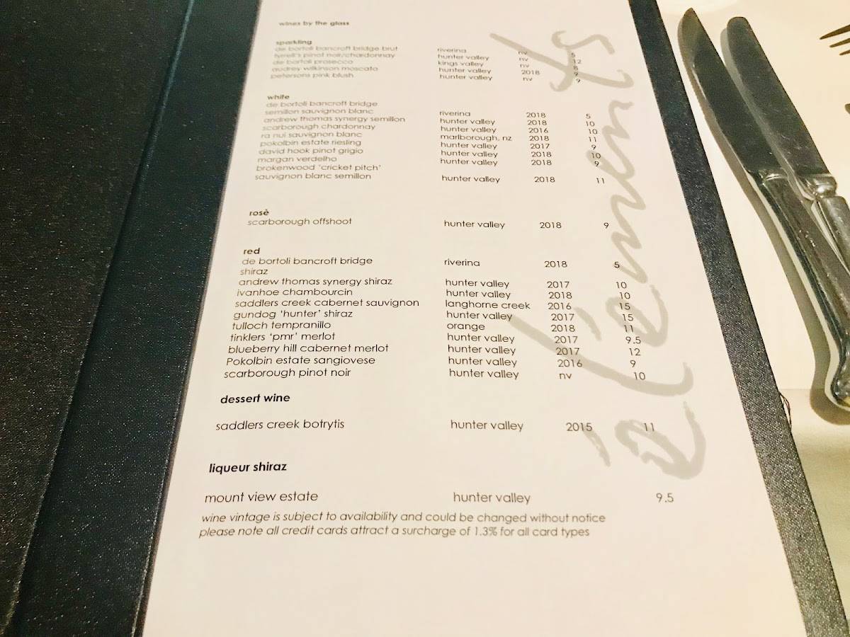 Elements Bar & Dining меню