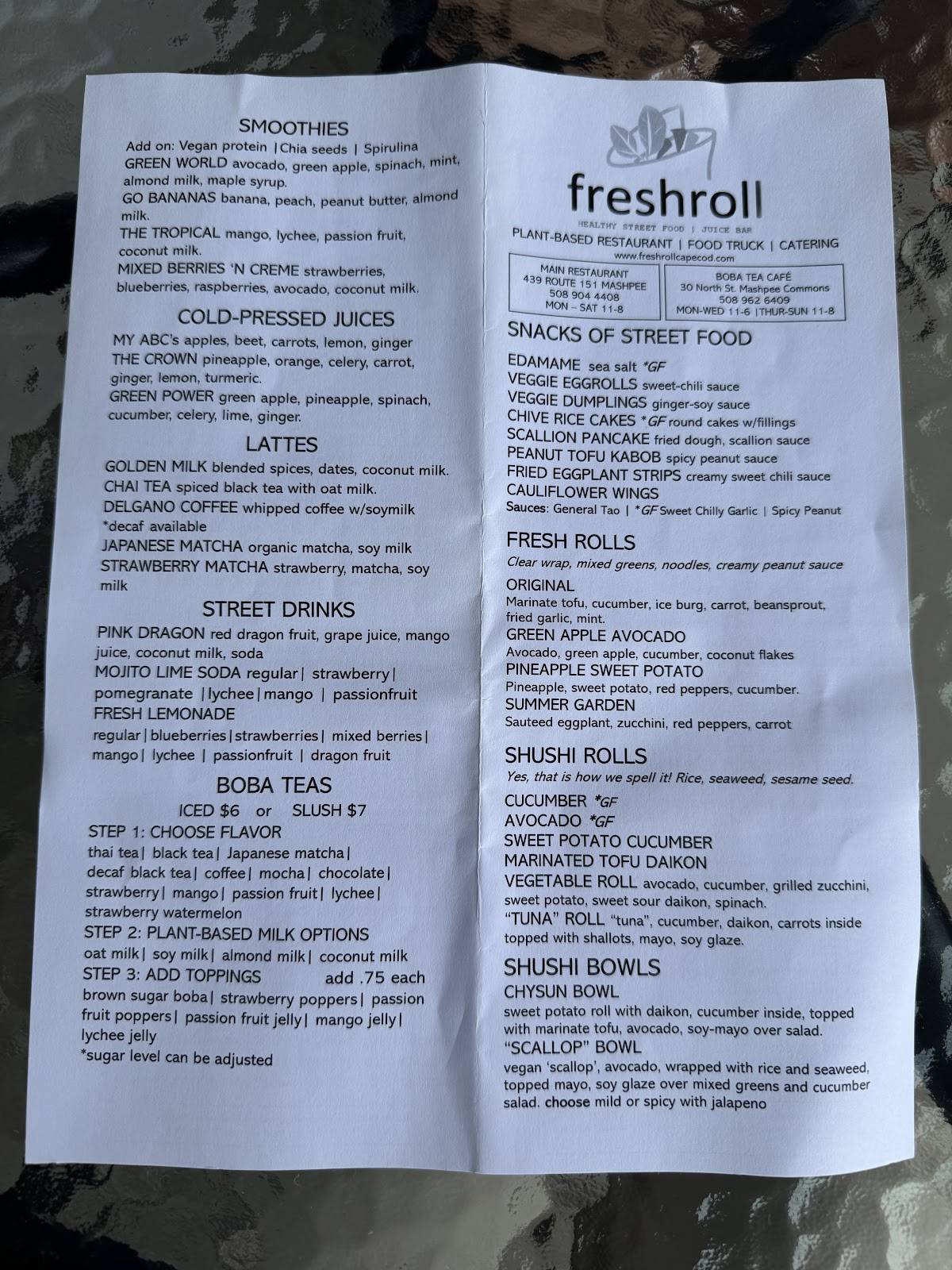 freshroll меню