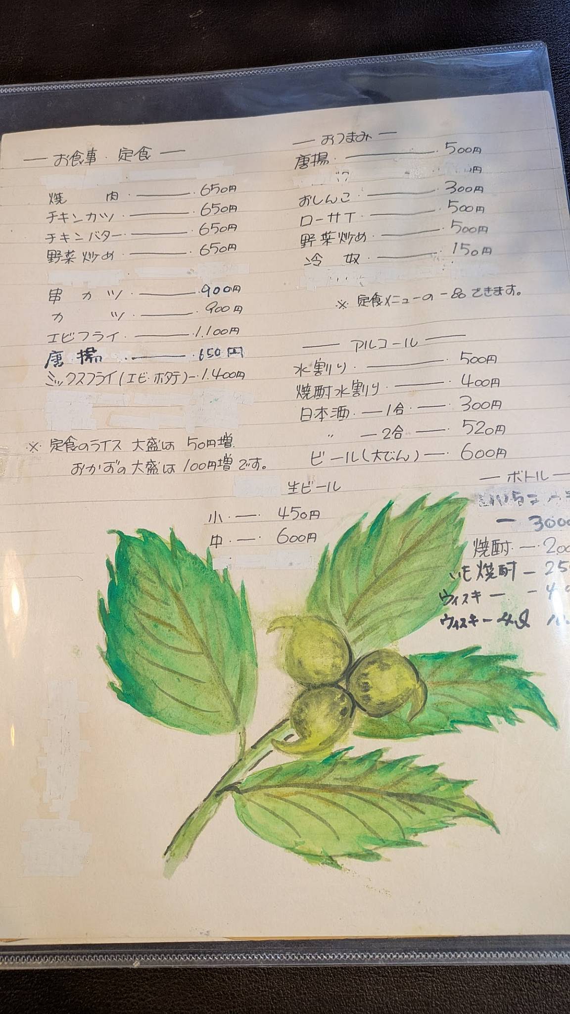 加城 меню