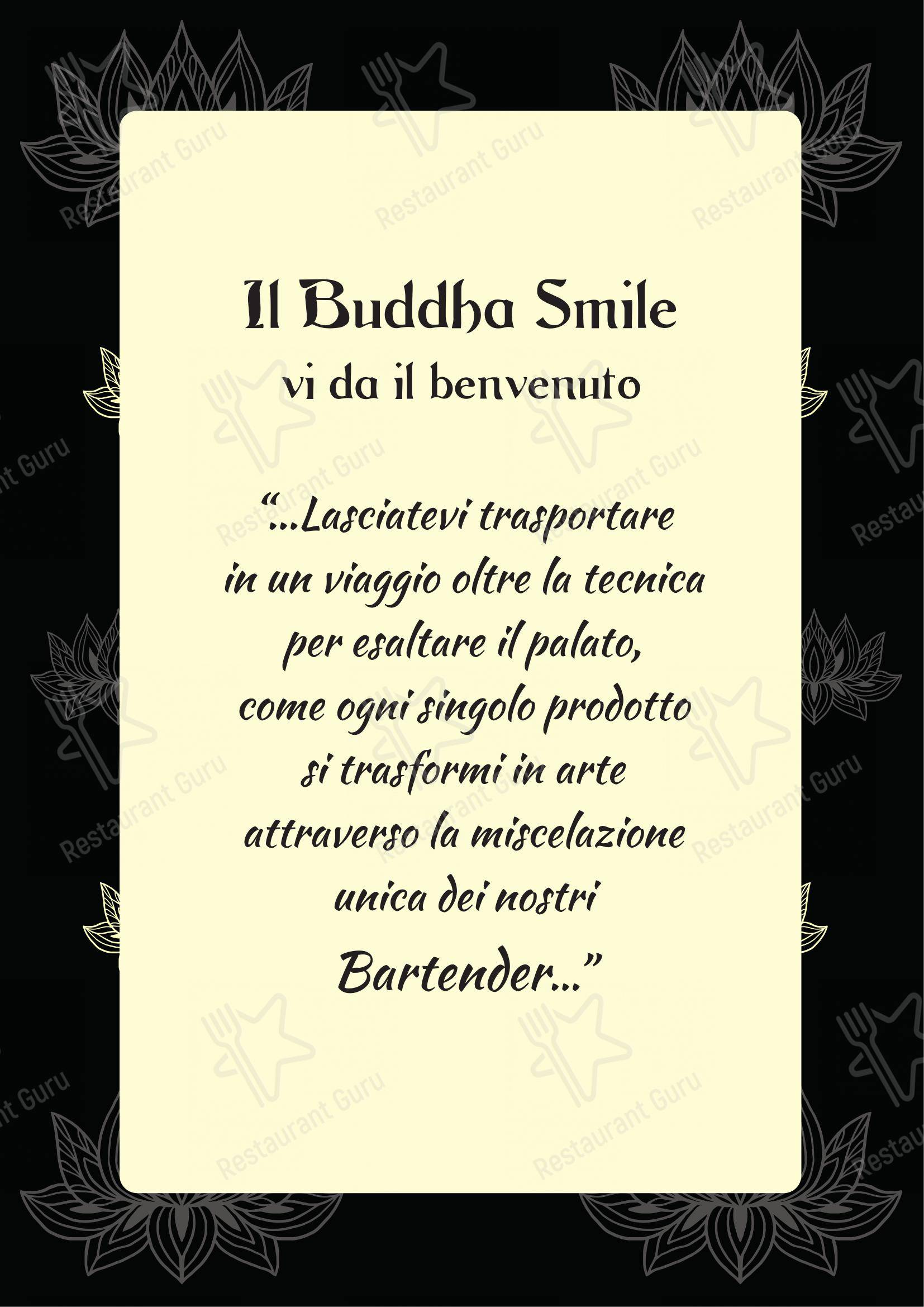 Меню паба и бара Buddha Smile Roma - 菜单