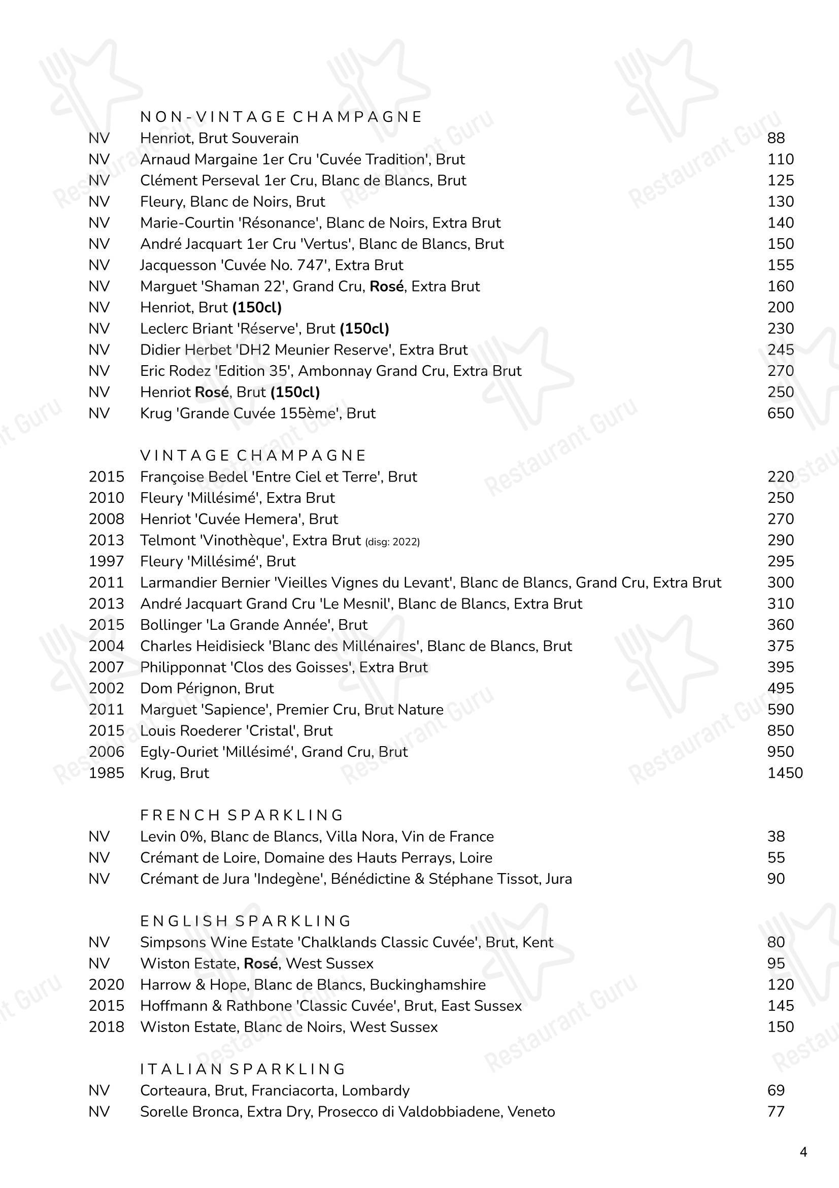Cornus в Лондоне - At Home Catering Menu