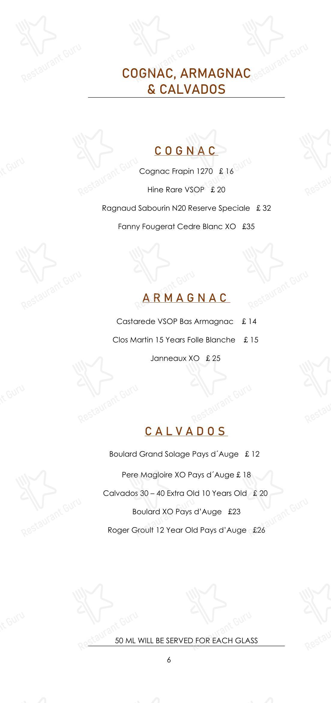 Cornus в Лондоне - Dinner Menu