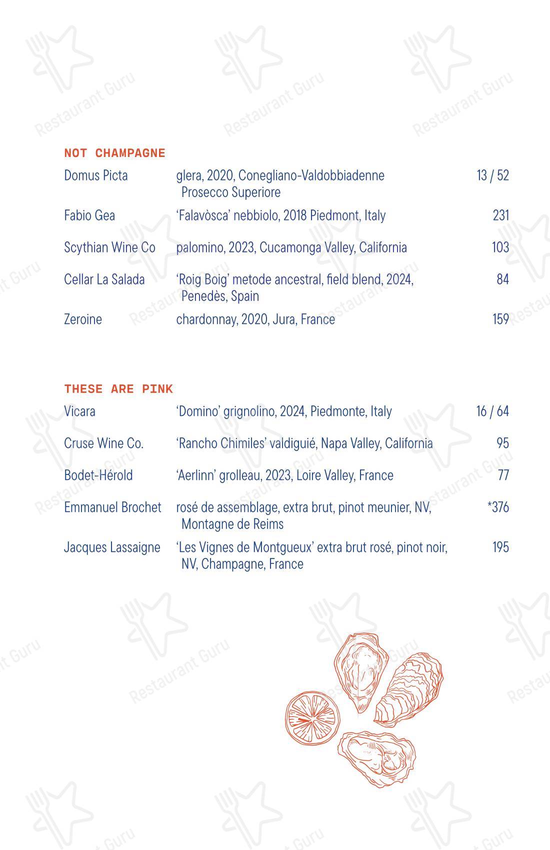 Меню паба и бара Este - Wine Menu