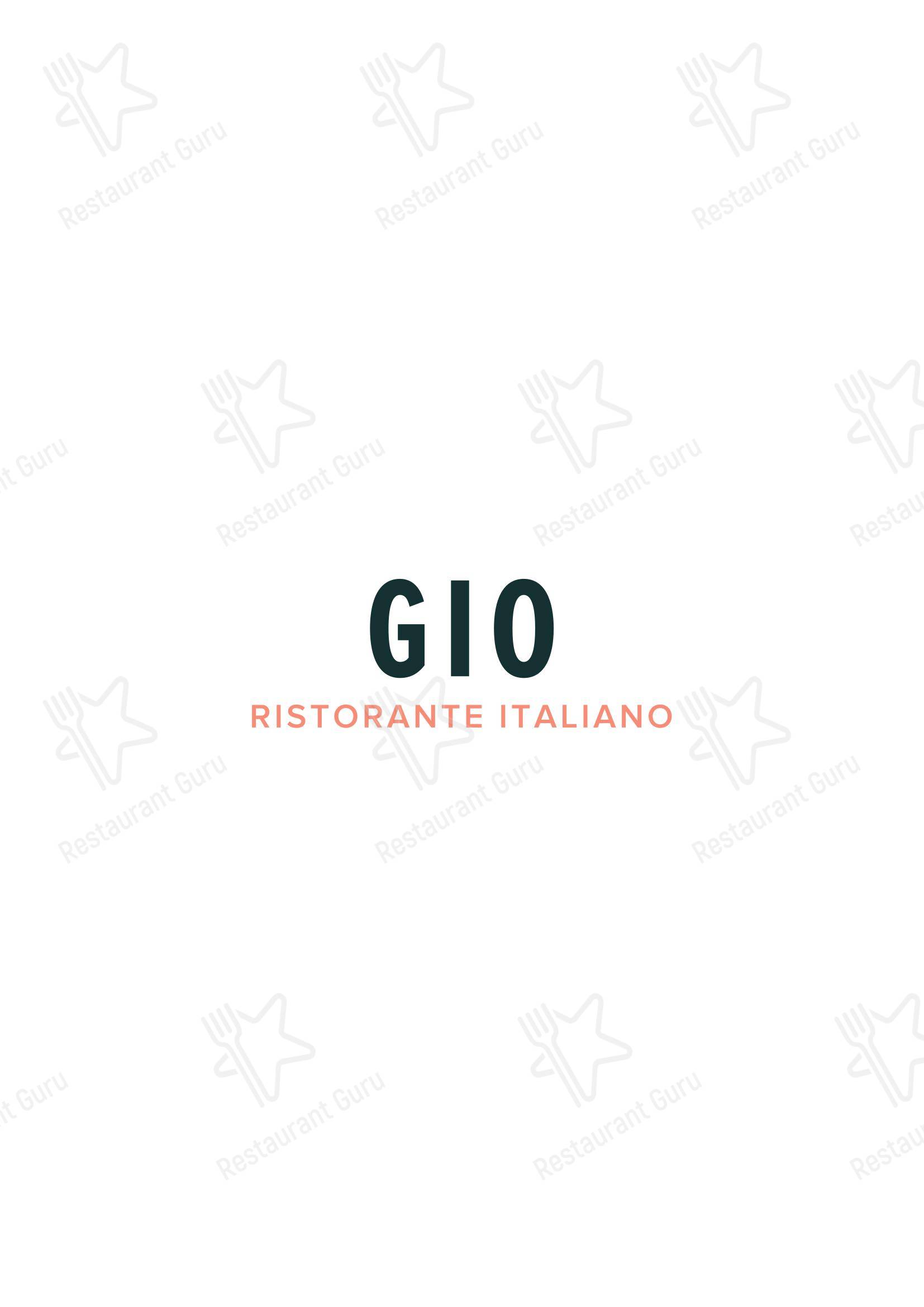Меню ресторана Gio Ristorante