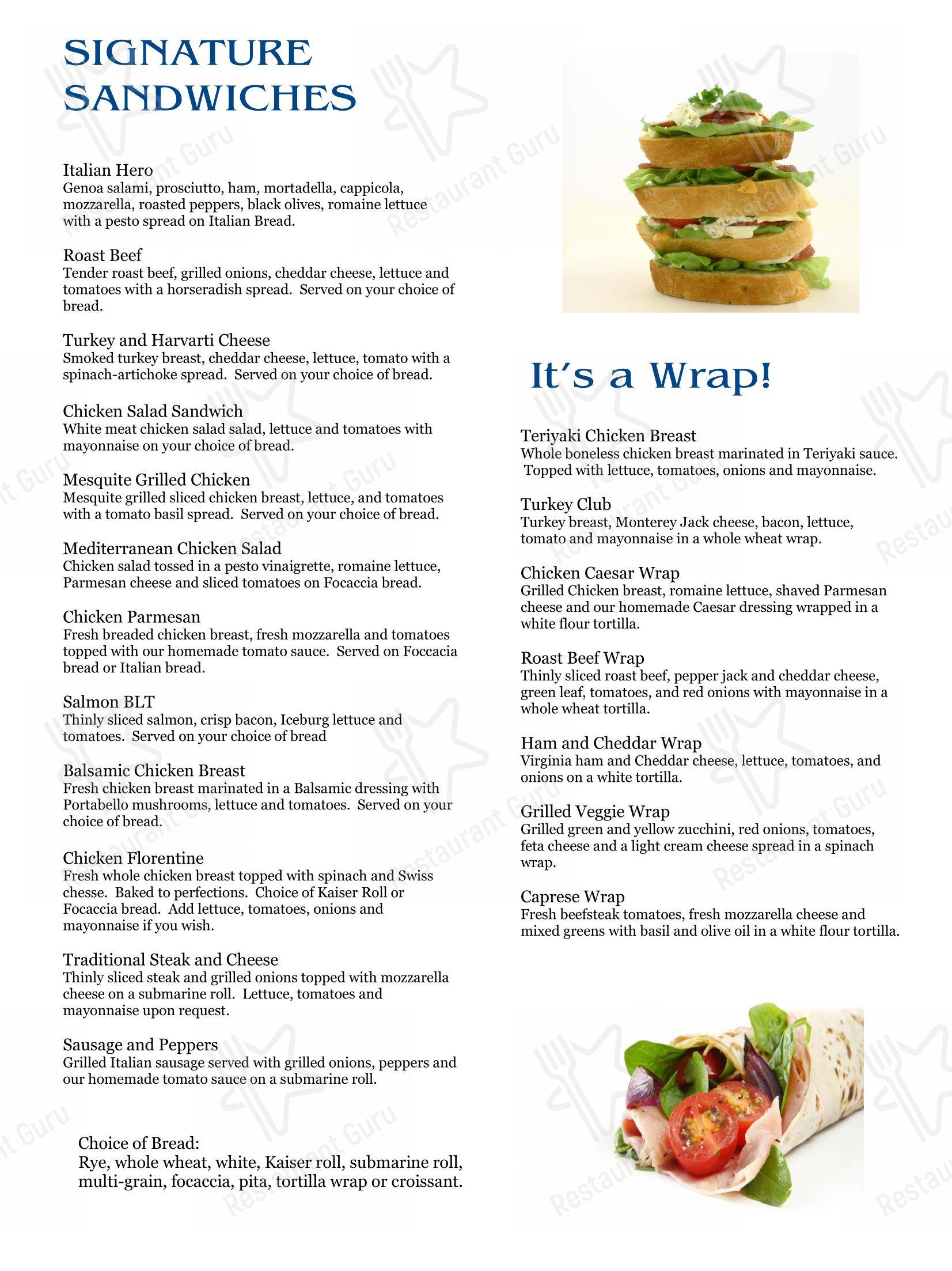 Merone's Catering в Даллсе - Меню