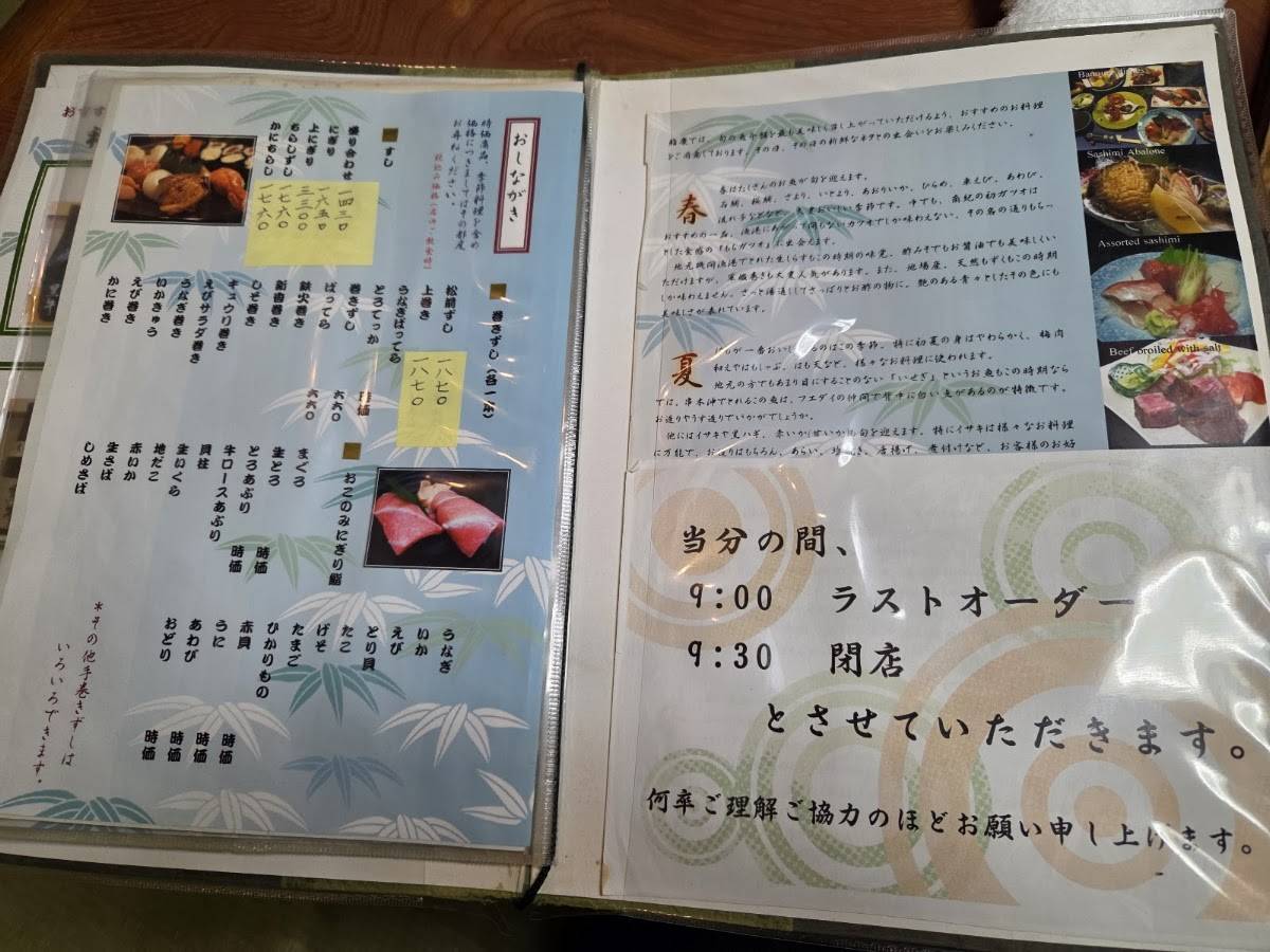 鮨康 меню