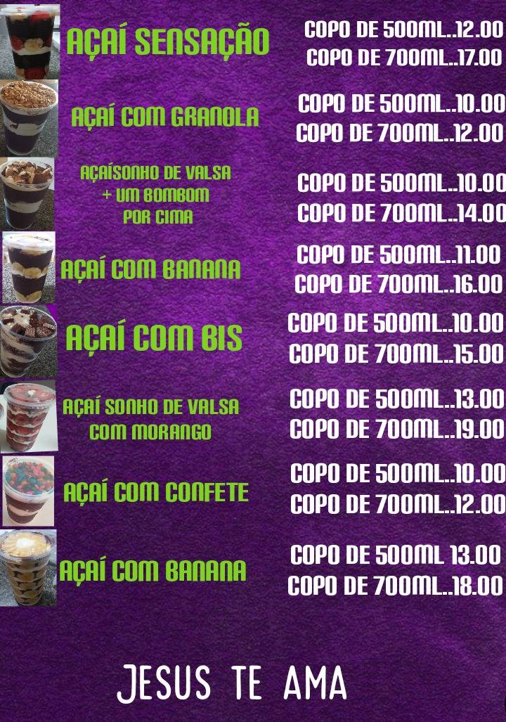 Açai Divino меню