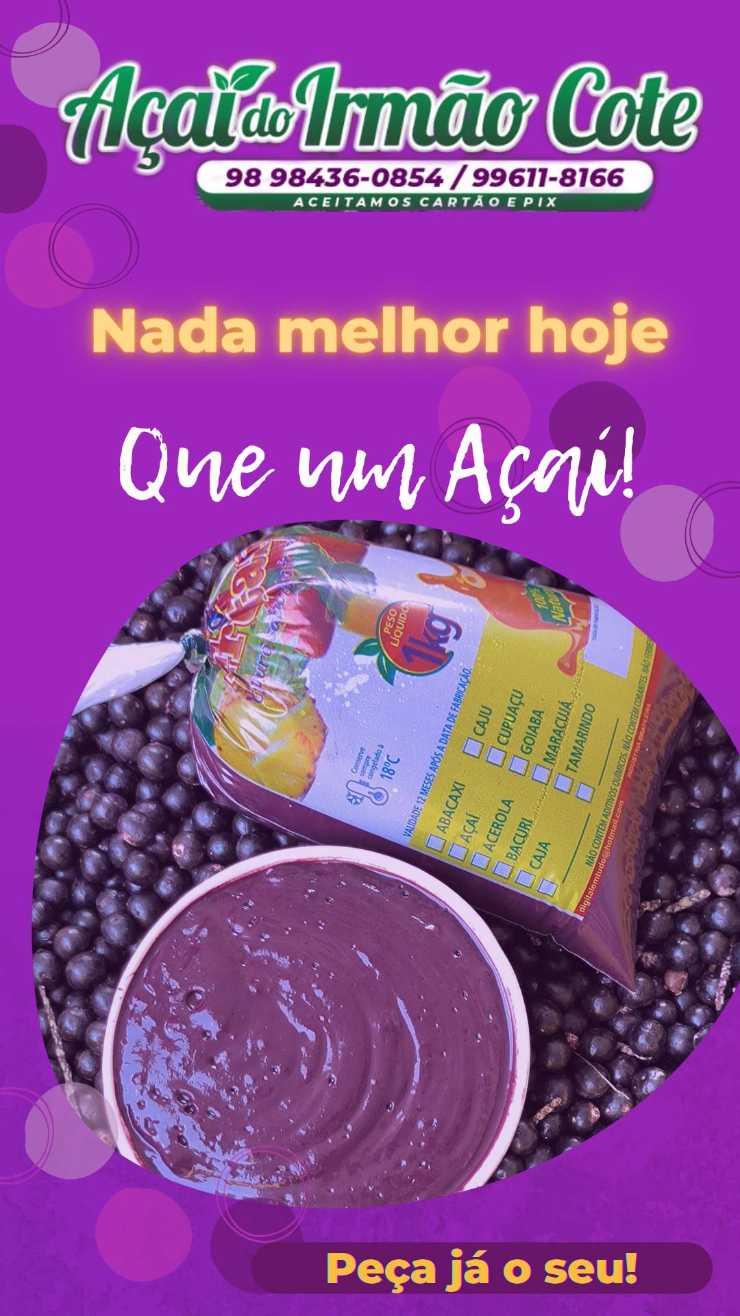 Açai Do Cote меню