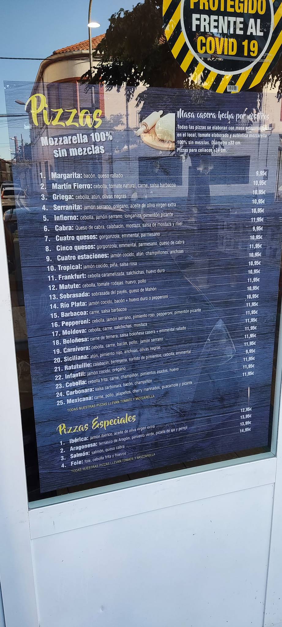 Pizzería Raimundo Alagón меню