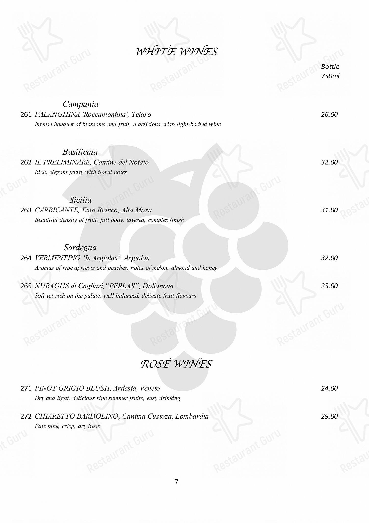 Меню ресторана Amarone Kitchen - Group Booking Menu