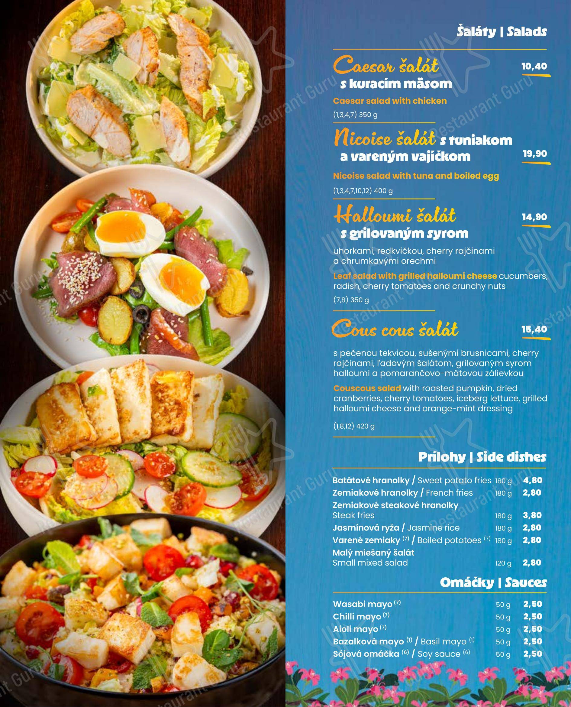 Breakfast Menu ресторана Andiamo в Праге