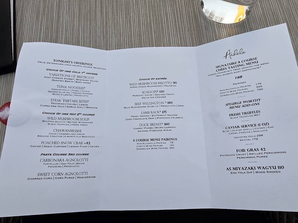 Anhelo Restaurant меню