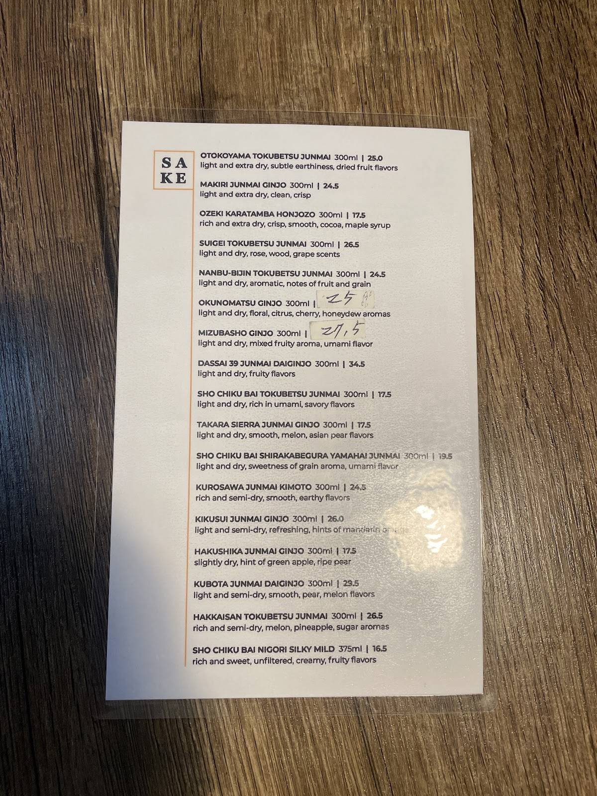 Aoki Sushi & Grill меню