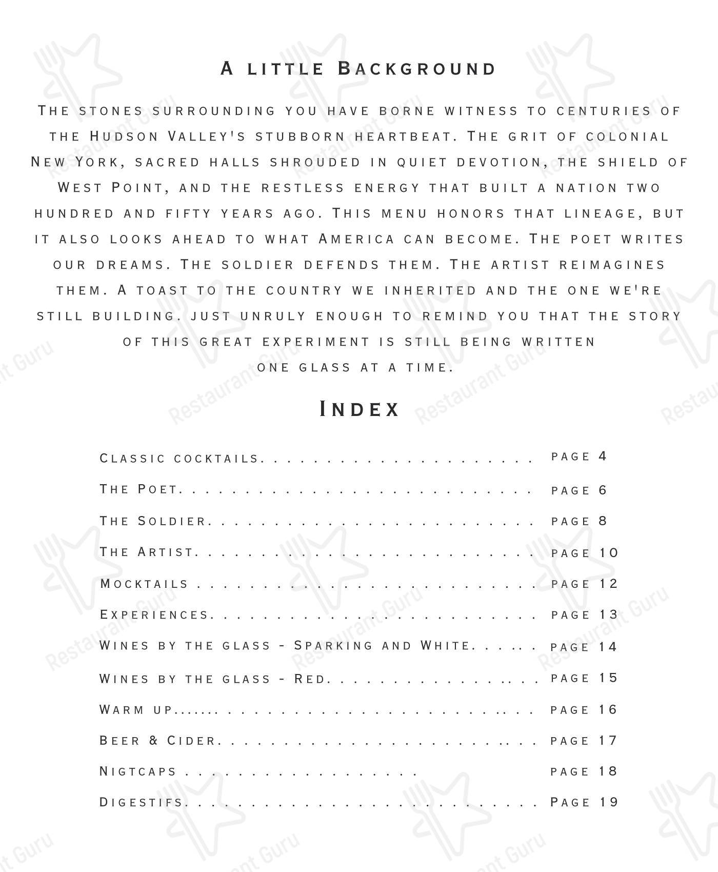 Apropos Restaurant at The Abbey Inn в Пикскилле - Lunch Menu